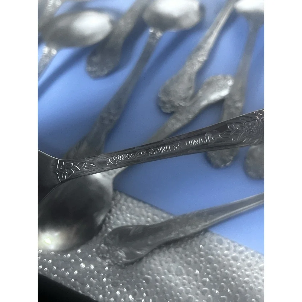 Rogers Stainless China Stanley Roberts Love Joy Flatware 21 Piece Spoon Fork Kni